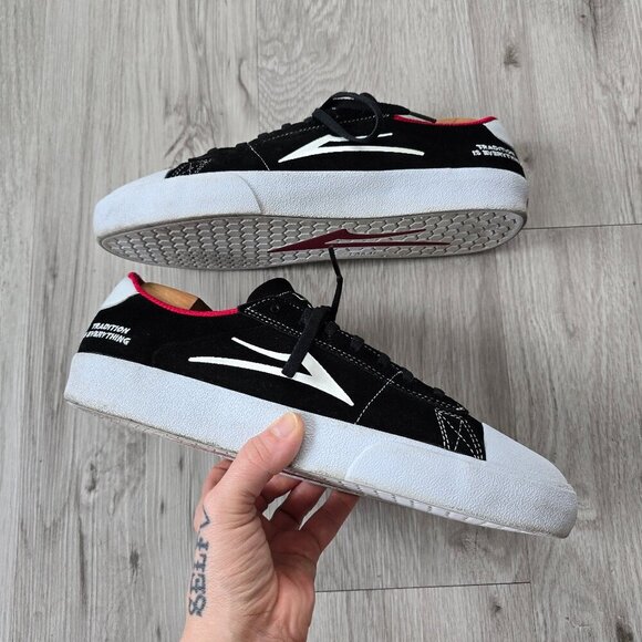 Lakai | Newport black suede low-top skateboard sneakers | MENS 10 - Picture 1 of 8